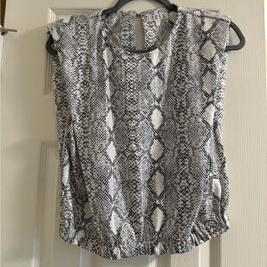 Black and White Snake Print TCEC Top
